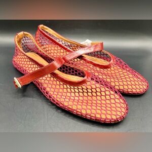 Funky‎ Monkey- Red Mesh Women's Shoes, New, Size:10